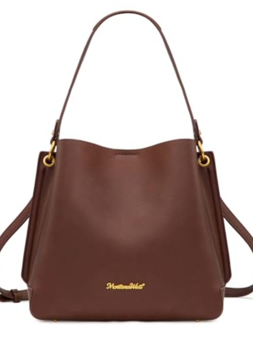 Hobo Purse for Women PU Leather Bucket Shoulder Bag Crossbody Strap